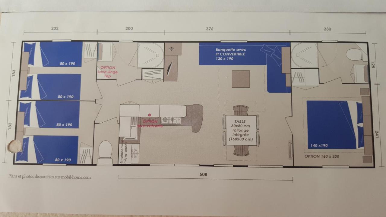 Agreable Mobilhome 6 - 8 Places Saint-Brévin-les-Pins Luaran gambar